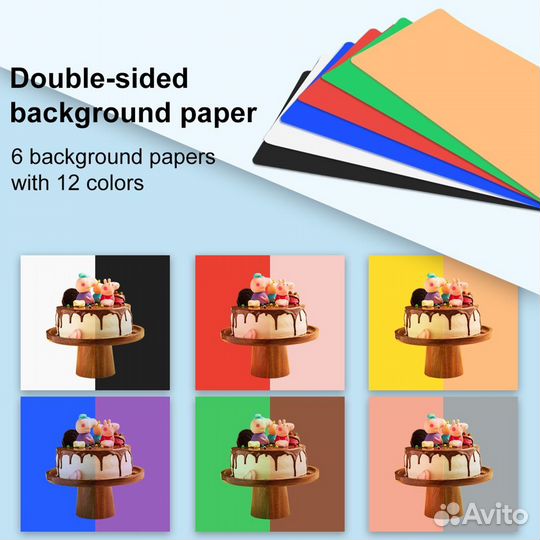 Фотобокс 40х40, регулируемая подсветка, 12 фонов