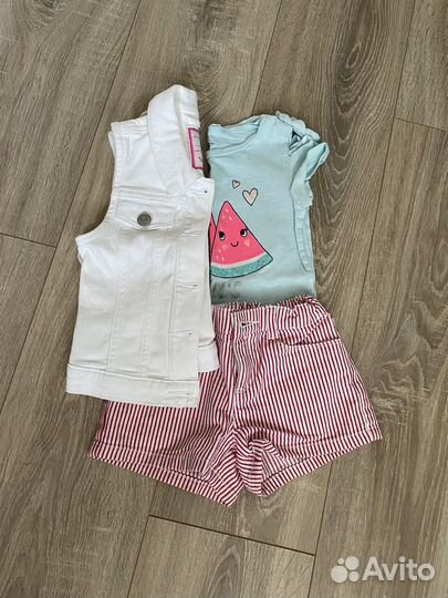 Gymboree- сарафан,комбинезон, шорты, жилетка