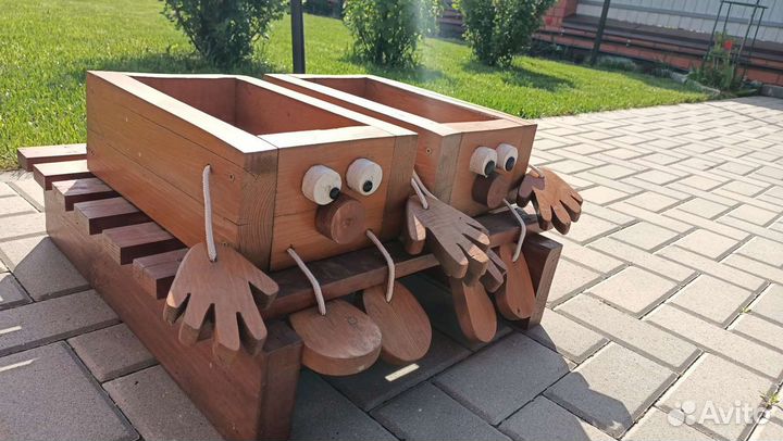 Деревянные ящики под цветы