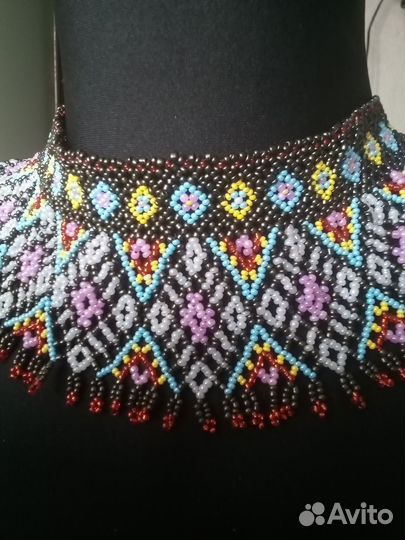 Воротник из бисера