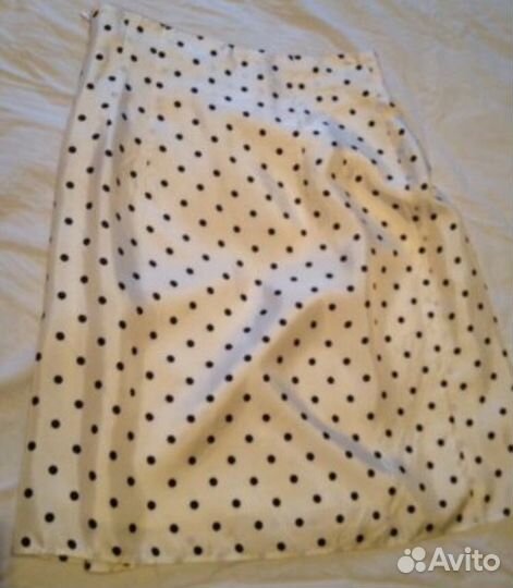 Юбка шелковая в горошек Zara Woman