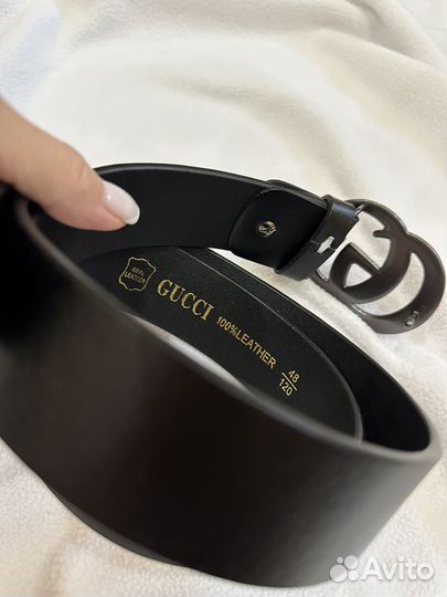 Ремень кожаный женский новый Gucci широкий