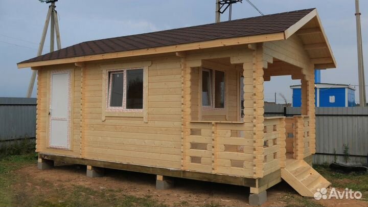 Готовый сруб из бруса 70мм размер 6-2.5