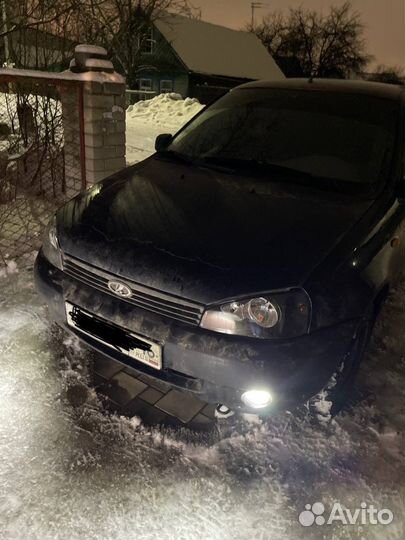 Фары с черной маской калина 1