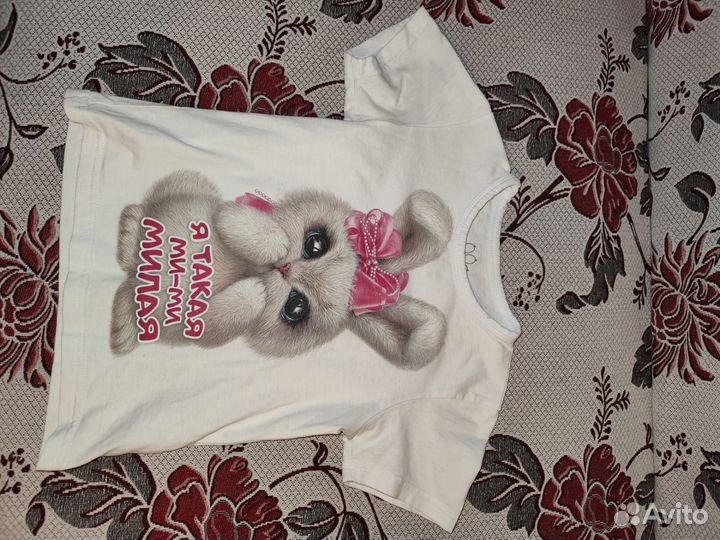 Футболки для девочки 104 110