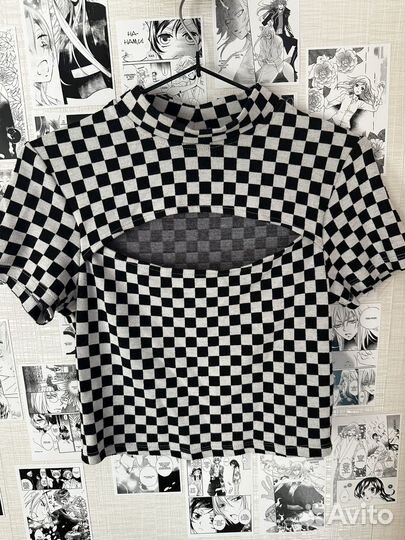 Топ женский с вырезом y2k