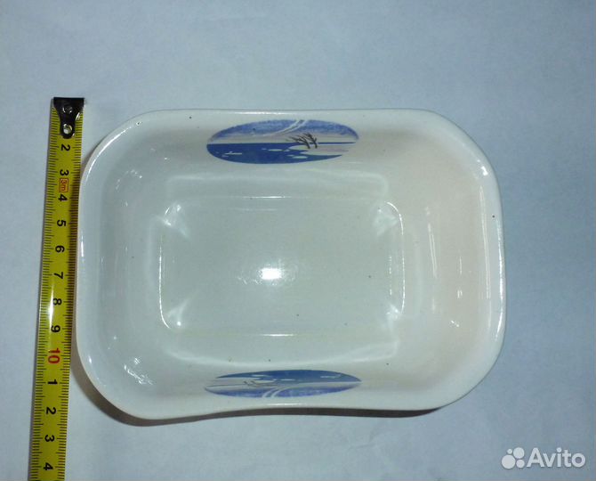 Тарелочка салатница прямоугольная винтажная СССР