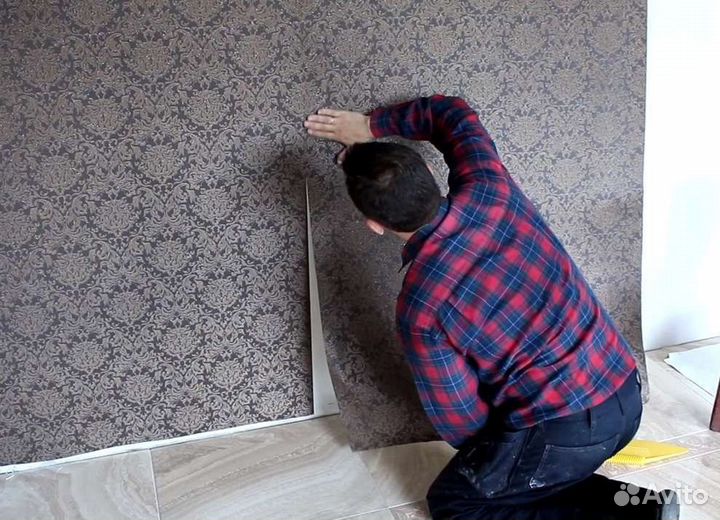 Шпаклевка.Поклейка обоев.Побелка