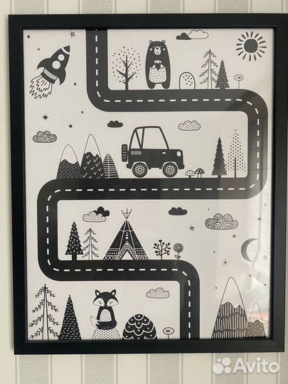 Постер IKEA + рамки. Набор из 3-х шт