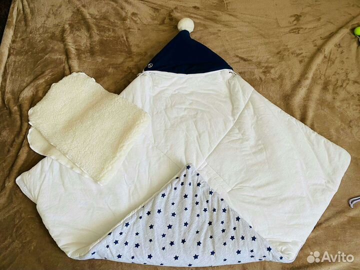 Одеяло конверт на овчине