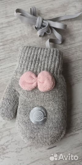 Варежки на девочку на 1 годик