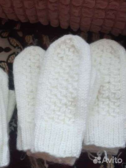 Варежки с козьим пухом