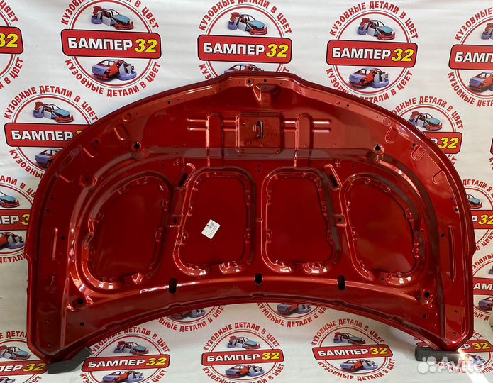 Капот Рио 3 (2011-2015) в цвет TDY красный