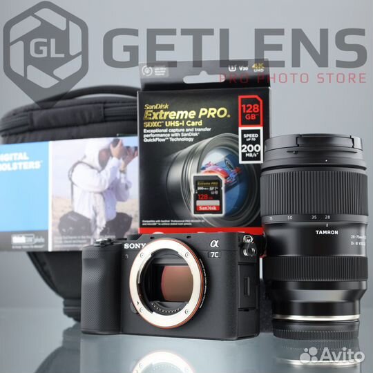 Sony 7C + Tamron 28-75 + SanDisk 128 + Holster