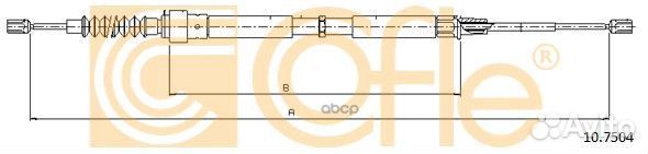 Трос стояночного тормоза 107504 Cofle