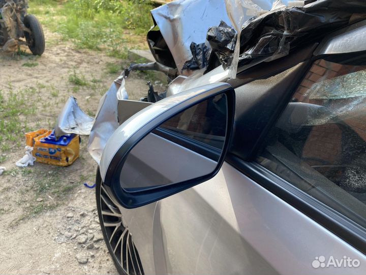 Левое зеркало хундай солярис 2 серебро