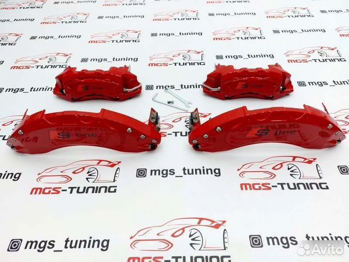 Накладки на суппорта S-line металл Audi Q7 4M 15+