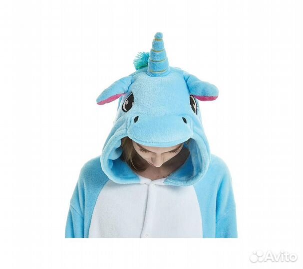 Кигуруми FunFur Единорог Пегас Голубой XL