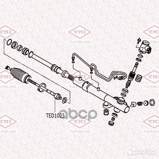 Тяга рулевая L/R TED1025 tatsumi