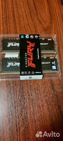 Оперативная память ddr4 kingston fury 16gb 3600Mhz