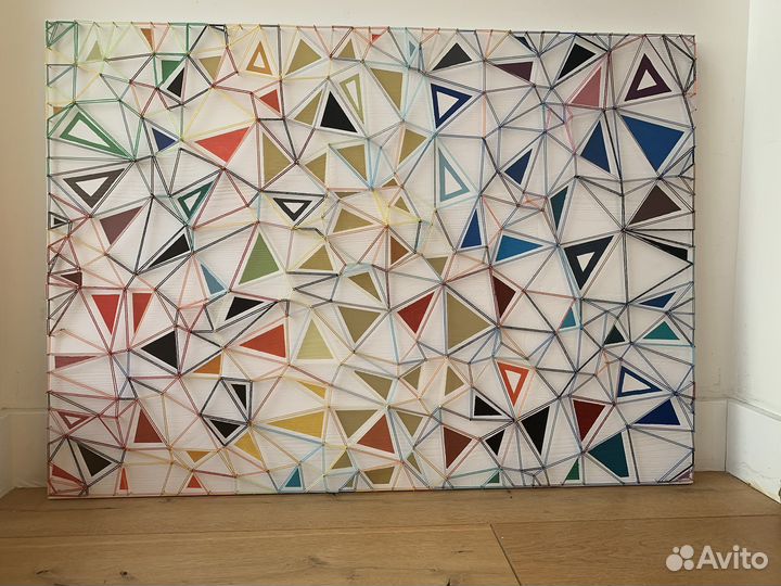 Геометрический узор, стринг-арт работа