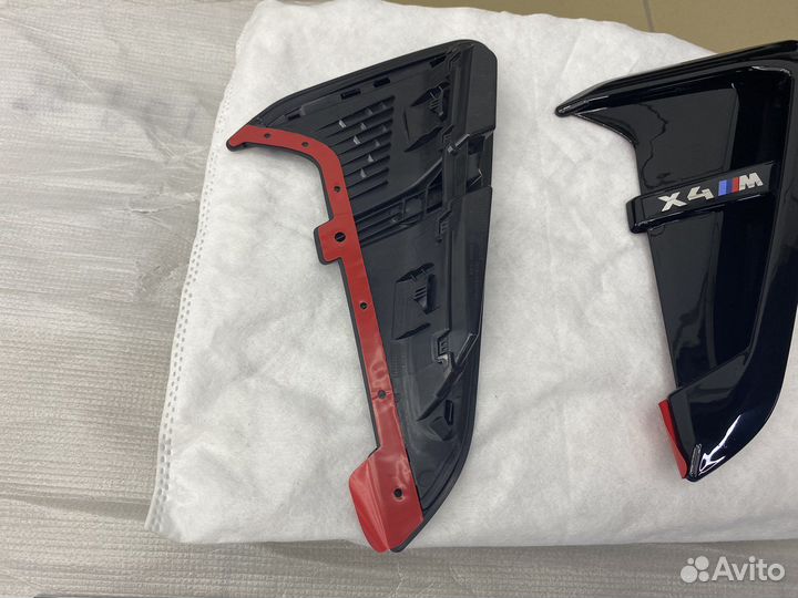 Жабры на BMW X4 G02 черный глянец