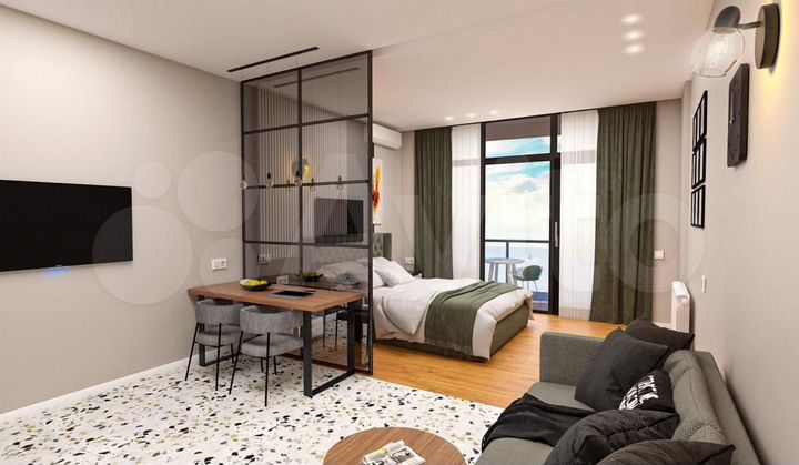 Квартира-студия, 42,7 м² (Грузия)