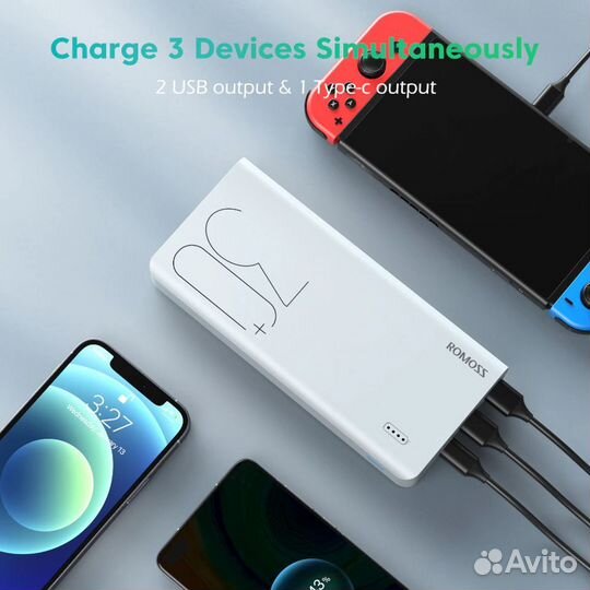 Аккумулятор Powerbank romoss Sense 8 + 30000 мАч