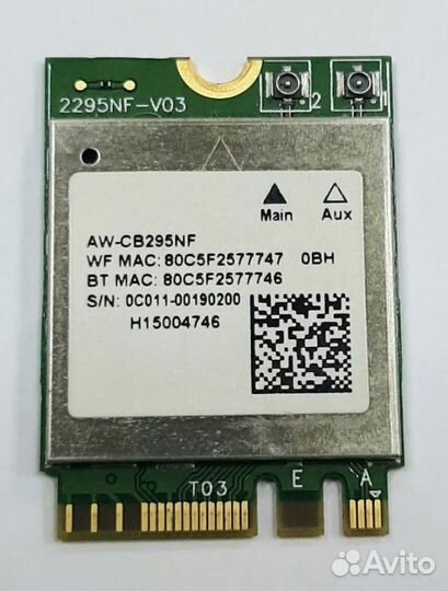 Модуль Wi-Fi+Bluetooth AW-CB295NF. Отп. в регионы
