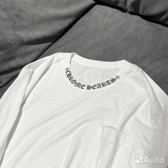 Белый лонгслив Chrome Hearts