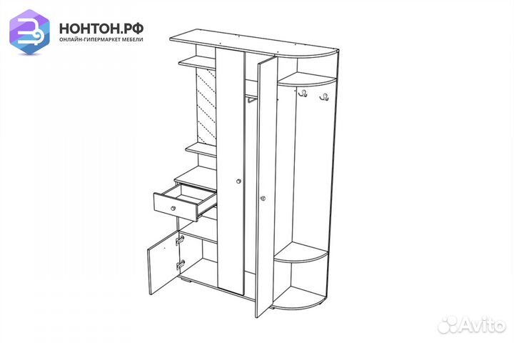 Прихожая Виза ясень шимо темный