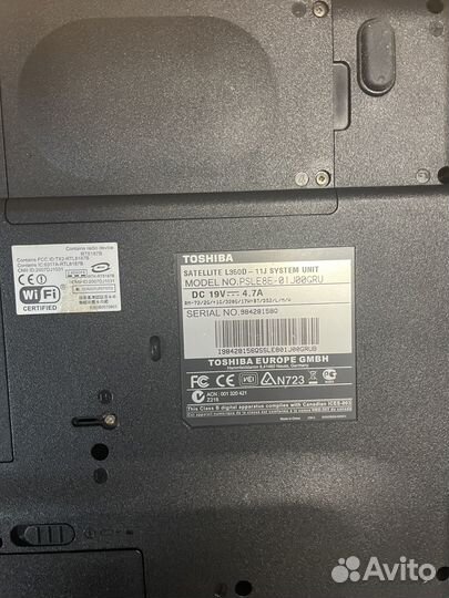 Ноутбук toshiba