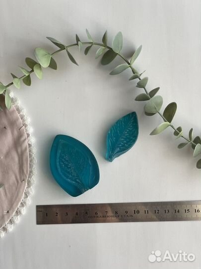 Молд лист дикой розы двухсторонний