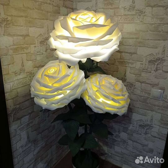 Цветок, ночник ручной работы