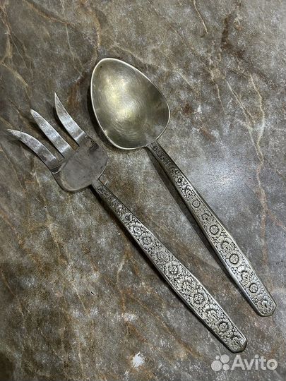 Ложка сервировочная мельхиор набор