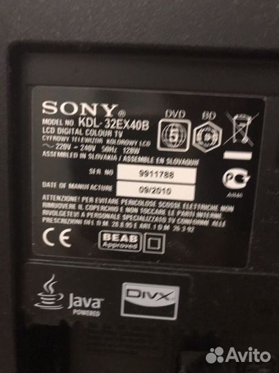 Телевизор sony kdl 32ex40B