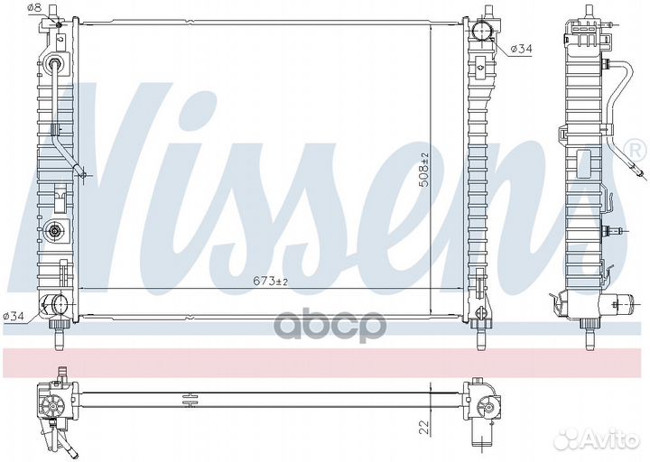 Радиатор chevrolet Captiva 2.4-3.2 06- / opel