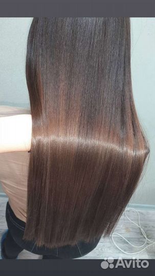 Кератиновое выпрямление волос