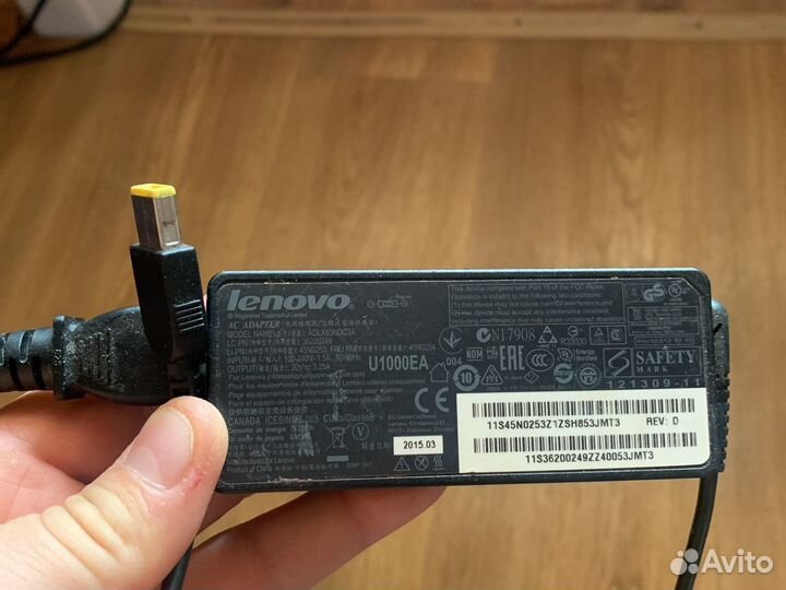 Оригинальный блок питание на ноутбук lenovo