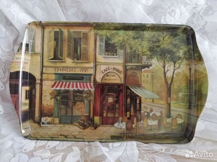 Поднос подарочный, подставка пробковая