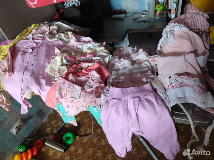 Вещи пакетом на девочку 0-6месяцев
