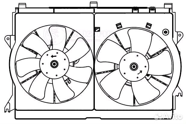 Вентилятор охлаждения радиатора Toyota Avensis 03