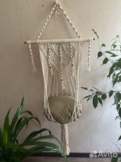 Подвесной гамак лежанка макраме для питомца