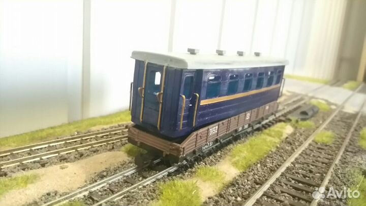 Модель вагона пв-40 узкая колея сжд СССР 1:87