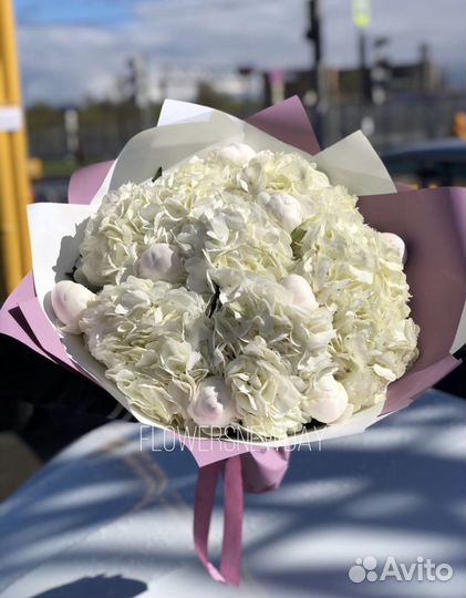 Гортензия Пионы Пионовидные розы 7 11 15