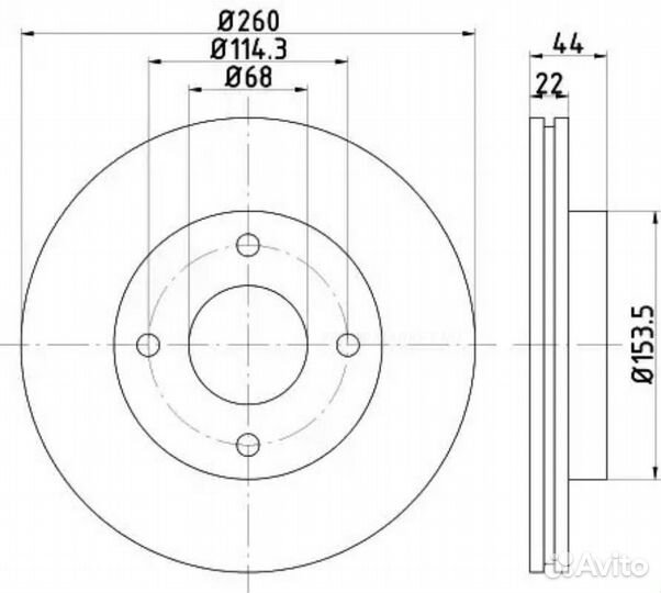 Nisshinbo ND2013K Диск тормозной перед