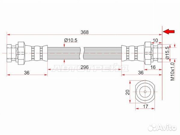 Шланг тормозной задний