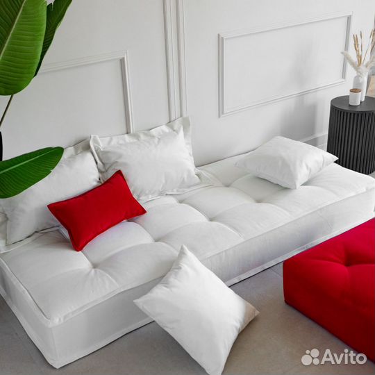 Бескаркасный диван, низкий, для балкона, на террас