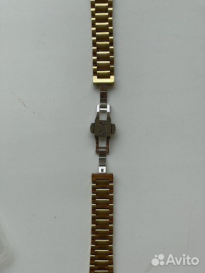 Ремешок браслет для часов золотой 20 мм