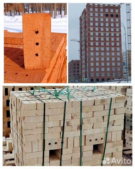 Кирпич керамический полнотелый М-125 М-150